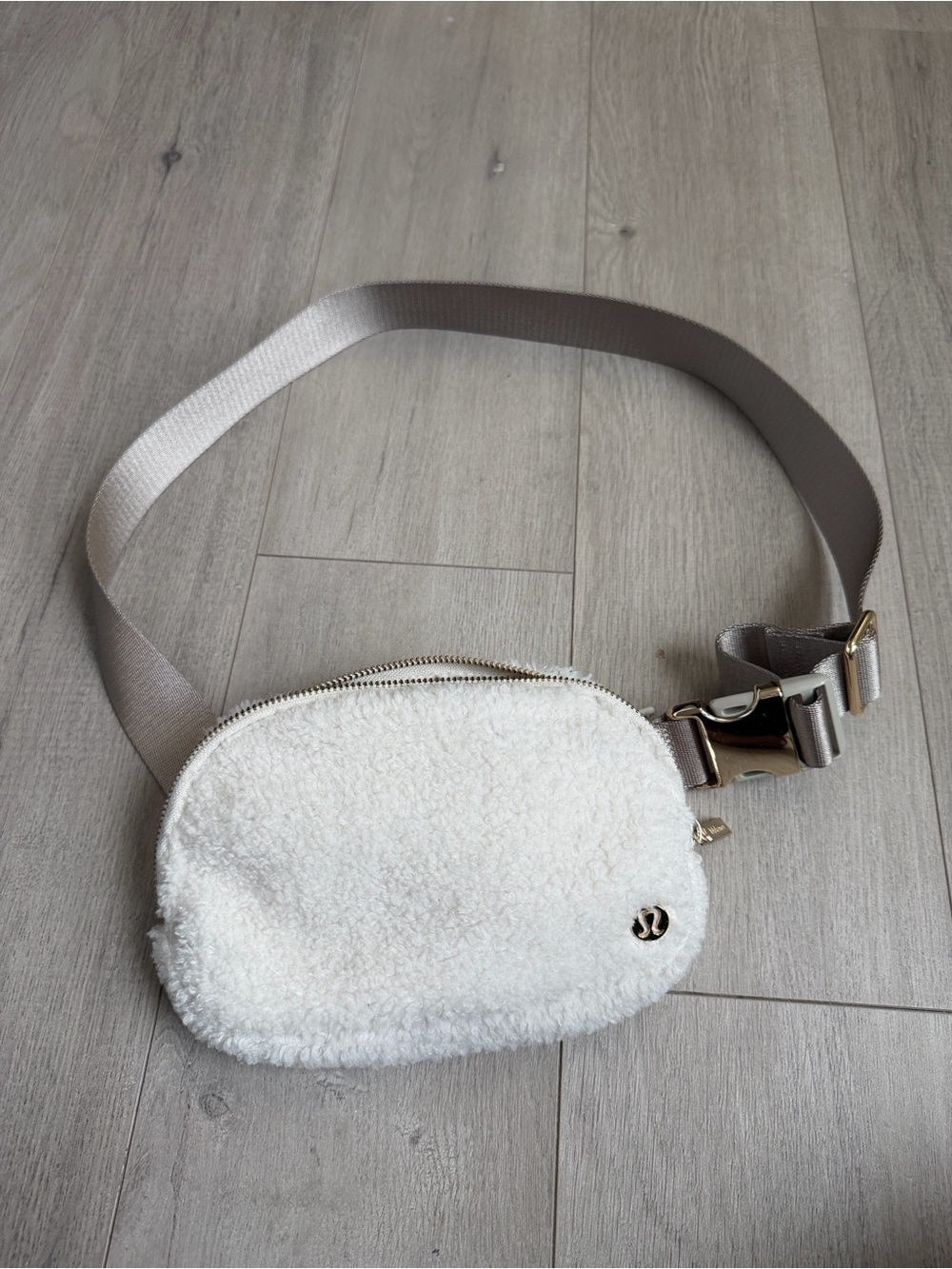 Lululemon White Sherpa Belt Bag